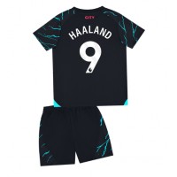 Manchester City Erling Haaland #9 Fußballbekleidung 3rd trikot Kinder 2023-24 Kurzarm (+ kurze hosen)